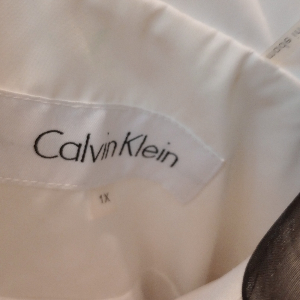 Calvin Klein 1X Lightweight Hooded Raincoat / Windbreaker White W/ Gold Accents - Picture 6 of 7